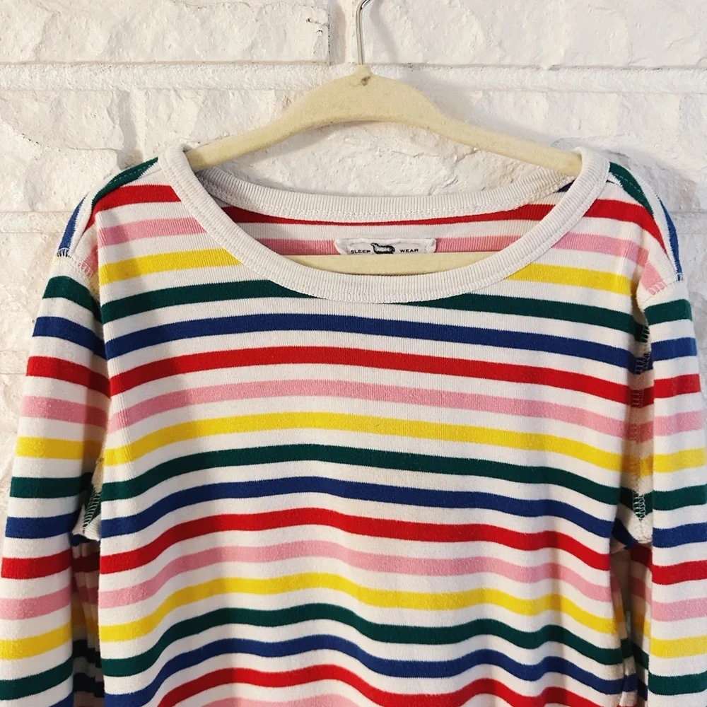 Crewcuts Long Sleeve Pajama Set in Rainbow Stripe - Picture 6 of 6